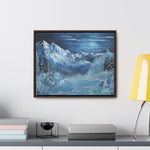 Midnight Peaks: Moonlit Mountain Landscape Canvas Print