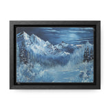 Midnight Peaks: Moonlit Mountain Landscape Canvas Print