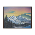 Twilight Peaks: Snow-Capped Mountains at Dusk Canvas Print