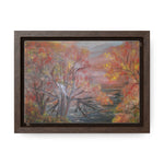 Autumn Serenity: Riverside Landscape Canvas Print