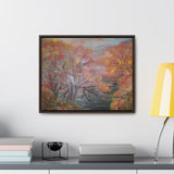 Autumn Serenity: Riverside Landscape Canvas Print