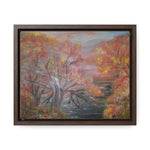 Autumn Serenity: Riverside Landscape Canvas Print