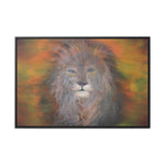 Majestic Strength: Regal Lion Portrait Canvas Print