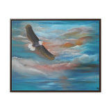 Soaring Freedom: Majestic Eagle in Flight Canvas Print