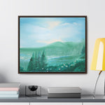 Morning Meadows: Tranquil Hillside Landscape Canvas Print