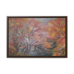 Autumn Serenity: Riverside Landscape Canvas Print