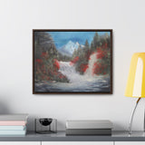 Canvas Wall Art - Tranquil Waterfall Landscape Painting