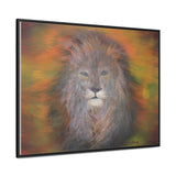 Majestic Strength: Regal Lion Portrait Canvas Print