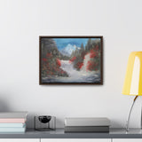 Canvas Wall Art - Tranquil Waterfall Landscape Painting