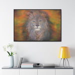 Majestic Strength: Regal Lion Portrait Canvas Print