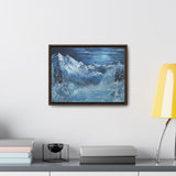 Midnight Peaks: Moonlit Mountain Landscape Canvas Print