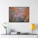 Autumn Serenity: Riverside Landscape Canvas Print