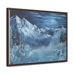 Midnight Peaks: Moonlit Mountain Landscape Canvas Print