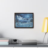 Midnight Peaks: Moonlit Mountain Landscape Canvas Print