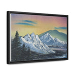 Twilight Peaks: Snow-Capped Mountains at Dusk Canvas Print