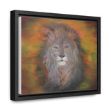 Majestic Strength: Regal Lion Portrait Canvas Print