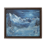 Midnight Peaks: Moonlit Mountain Landscape Canvas Print