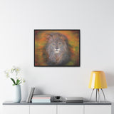 Majestic Strength: Regal Lion Portrait Canvas Print