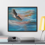 Soaring Freedom: Majestic Eagle in Flight Canvas Print