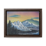 Twilight Peaks: Snow-Capped Mountains at Dusk Canvas Print