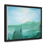 Morning Meadows: Tranquil Hillside Landscape Canvas Print