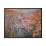 Autumn Serenity: Riverside Landscape Canvas Print