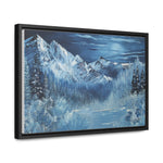 Midnight Peaks: Moonlit Mountain Landscape Canvas Print