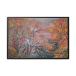 Autumn Serenity: Riverside Landscape Canvas Print