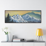 Twilight Peaks: Snow-Capped Mountains at Dusk Canvas Print