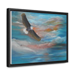 Soaring Freedom: Majestic Eagle in Flight Canvas Print