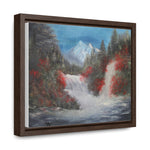 Canvas Wall Art - Tranquil Waterfall Landscape Painting