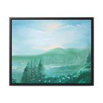 Morning Meadows: Tranquil Hillside Landscape Canvas Print