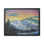 Twilight Peaks: Snow-Capped Mountains at Dusk Canvas Print