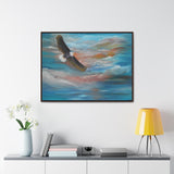 Soaring Freedom: Majestic Eagle in Flight Canvas Print