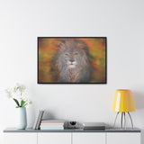 Majestic Strength: Regal Lion Portrait Canvas Print