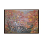 Autumn Serenity: Riverside Landscape Canvas Print