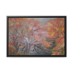 Autumn Serenity: Riverside Landscape Canvas Print