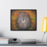 Majestic Strength: Regal Lion Portrait Canvas Print