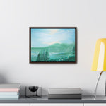 Morning Meadows: Tranquil Hillside Landscape Canvas Print