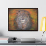 Majestic Strength: Regal Lion Portrait Canvas Print