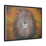 Majestic Strength: Regal Lion Portrait Canvas Print