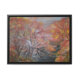 Autumn Serenity: Riverside Landscape Canvas Print