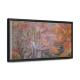 Autumn Serenity: Riverside Landscape Canvas Print