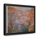 Autumn Serenity: Riverside Landscape Canvas Print