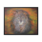 Majestic Strength: Regal Lion Portrait Canvas Print