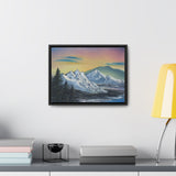 Twilight Peaks: Snow-Capped Mountains at Dusk Canvas Print