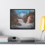 Canvas Wall Art - Tranquil Waterfall Landscape Painting