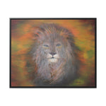 Majestic Strength: Regal Lion Portrait Canvas Print