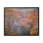 Autumn Serenity: Riverside Landscape Canvas Print