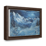 Midnight Peaks: Moonlit Mountain Landscape Canvas Print